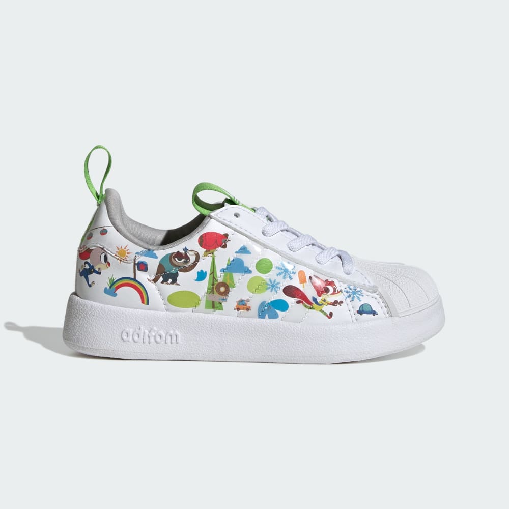 

Кроссовки Adidas Disney Zootopia Adifom Superstars 360 Shoes Kids, цвет Cloud White/Grey Two/Semi Lucid Lime