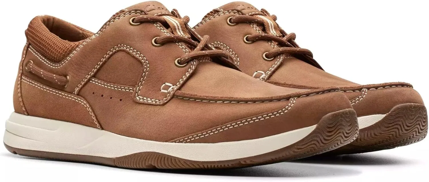 Мужские туфли на шнуровке Clarks Sailview Lace, Brown — фото 2