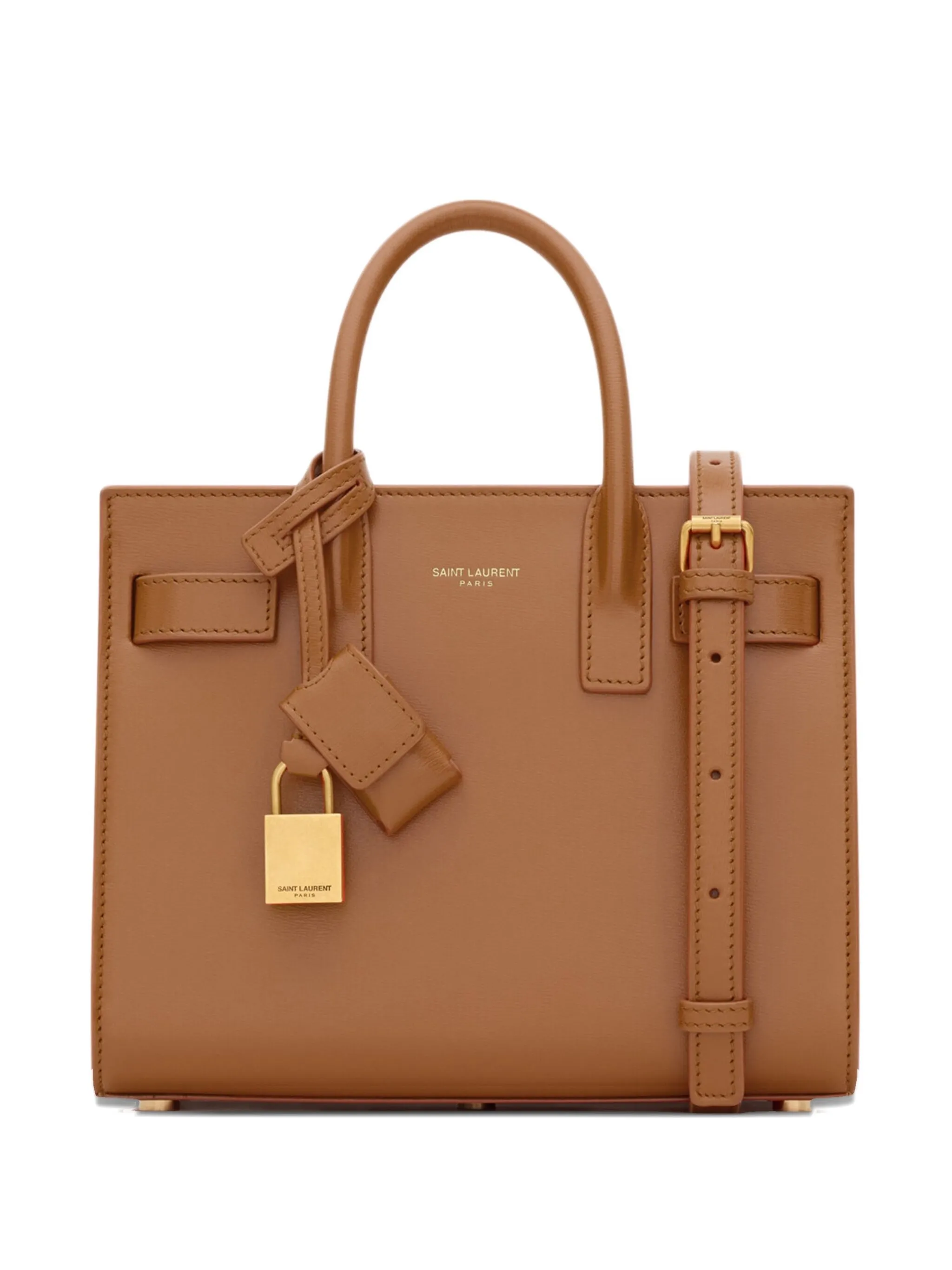 

Сумка-тоут Sac de Jour размера мини Saint Laurent, коричневый