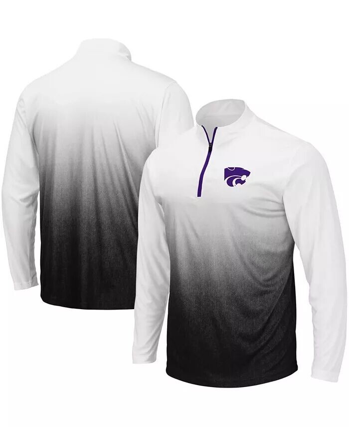 

Мужская серая куртка с молнией на четверть и логотипом Kansas State Wildcats Magic Team Colosseum