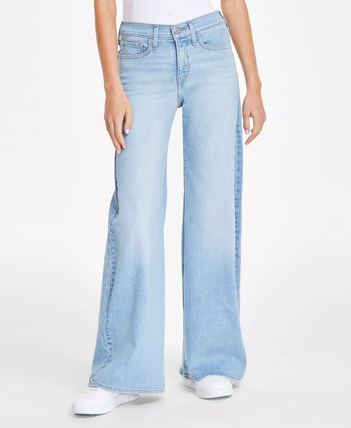 Женские джинсы 318 Shaping Stellar-Stretch с широкими штанинами Levi's, синий — фото 4