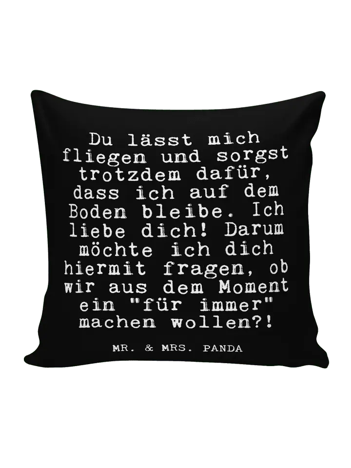 

Подушка Mr & Mrs Panda 40x40 Du lässt mich fliegen, черный