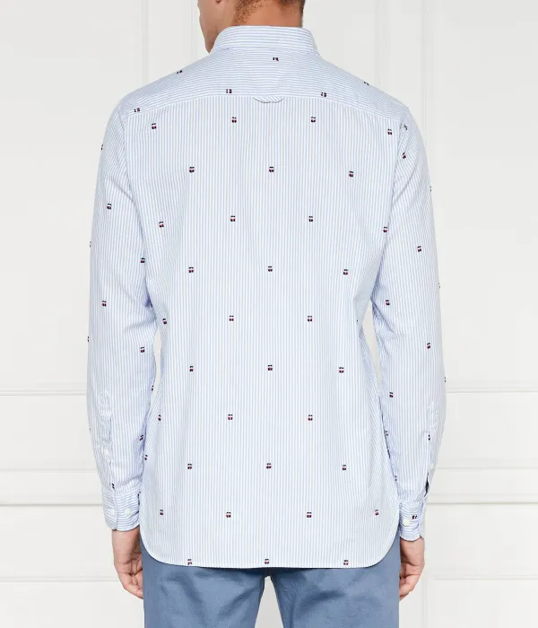 Рубашка Global fil coupe Regular fit Tommy Hilfiger, синий — фото 4