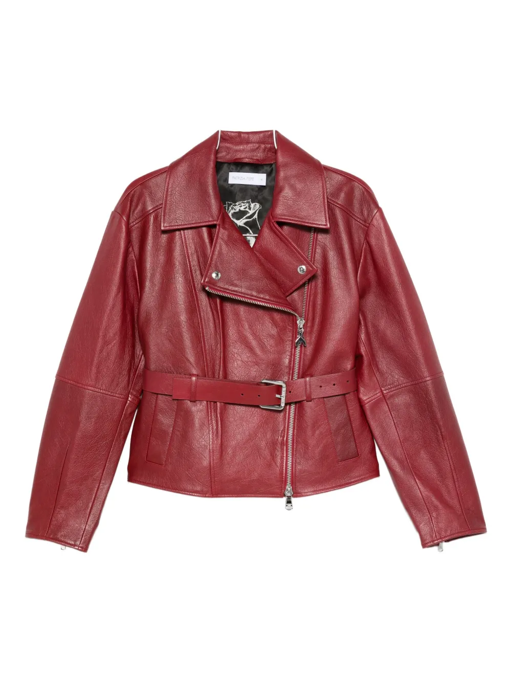 

Асимметричная кожаная куртка Patrizia Pepe, красный