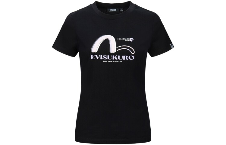 

Футболка женская черная Evisu