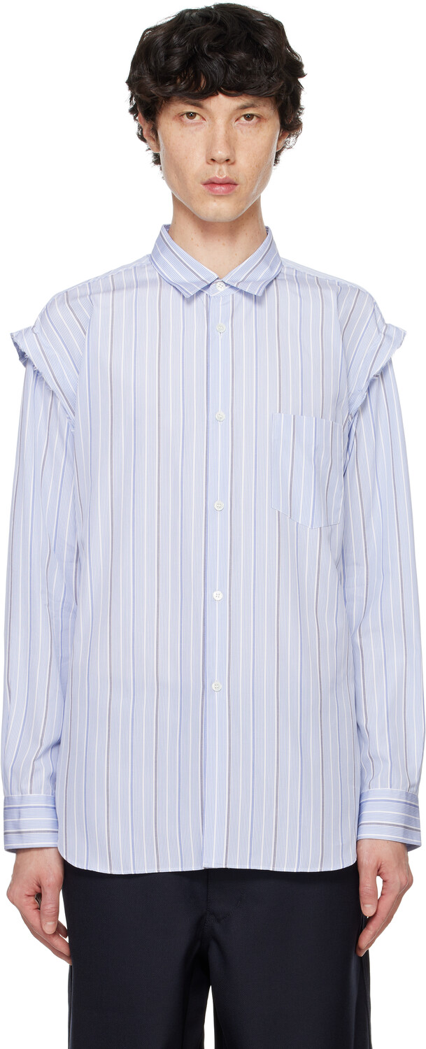 

Рубашка сине-белая Comme des Garcons Shirt, Stripe