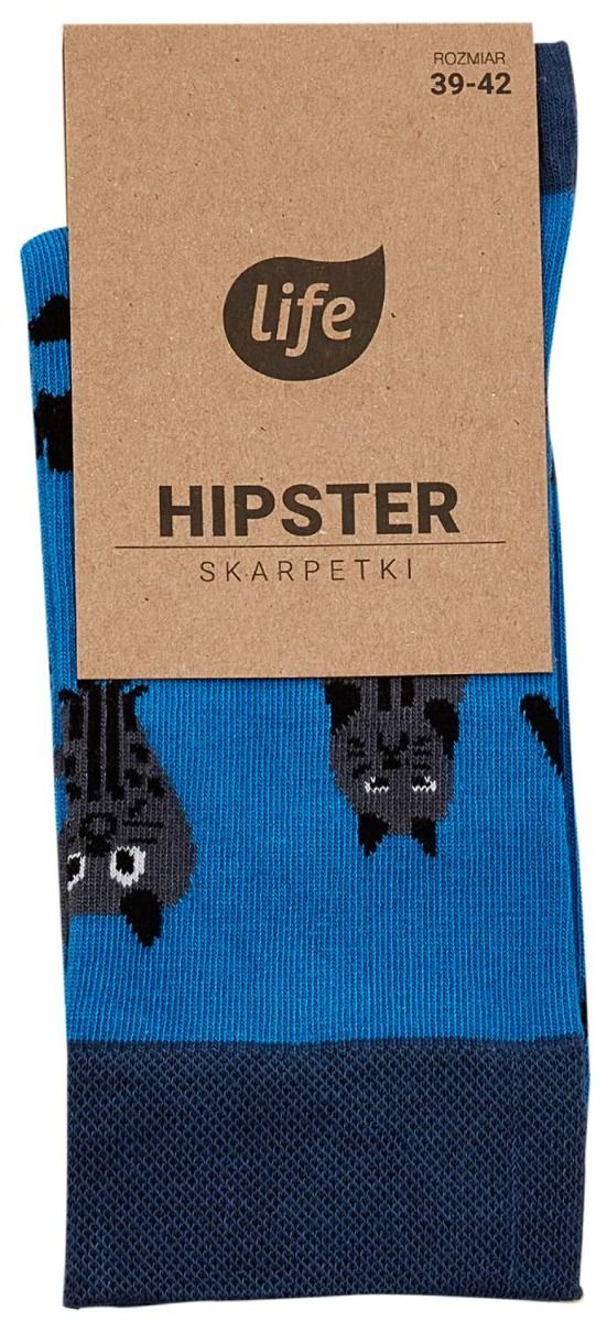 

Носки Life Hipster Koty Niebieskie, 35-38