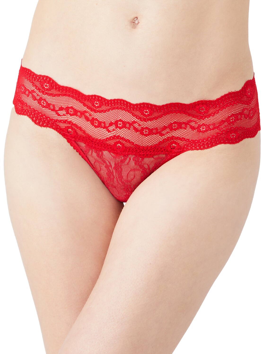 

Женские кружевные стринги b.tempt'd by Wacoal Kiss, цвет Crimson Red