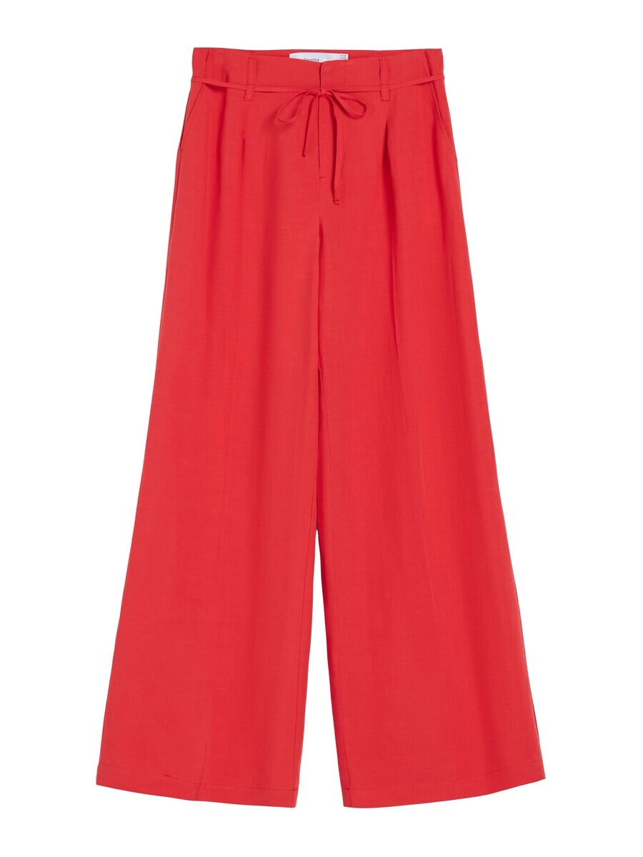 

Брюки Bershka Wide leg Pleat-Front Pants, красный