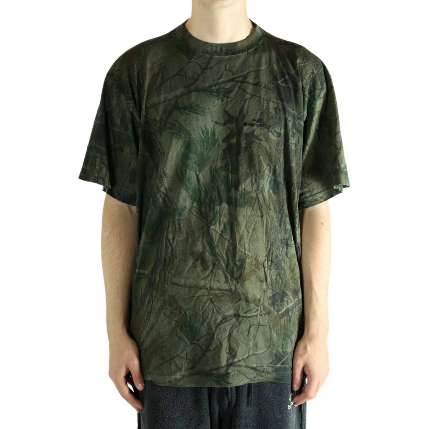 Футболка с графическим принтом Balenciaga Forest Green — фото 4