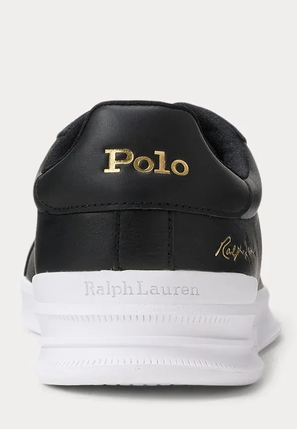 Кроссовки кожаные Heritage Court II Leather Sneaker Trainers Polo Ralph Lauren, черный — фото 3