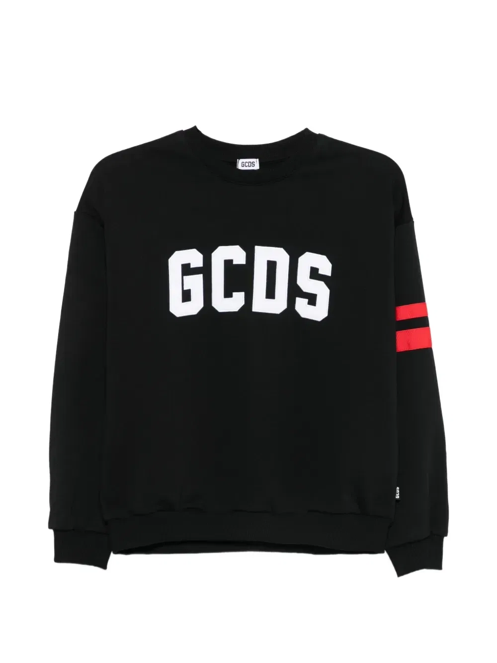 Свитшот с логотипом в полоску Gcds Kids, черный