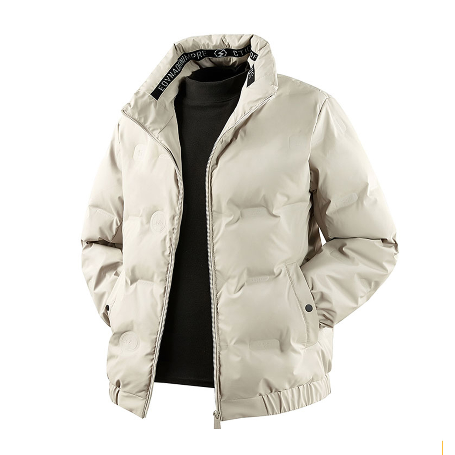 

Пуховик мужской со стойкой утолщенный VanCamel, бежевый