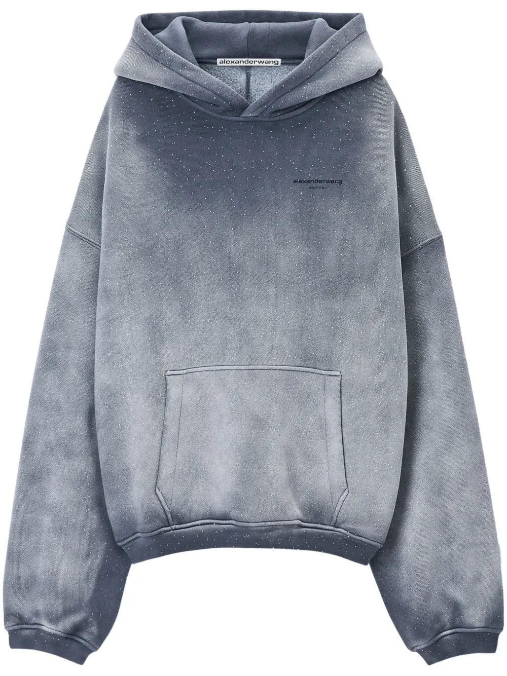 

Худи с кристаллами Alexander Wang, серый