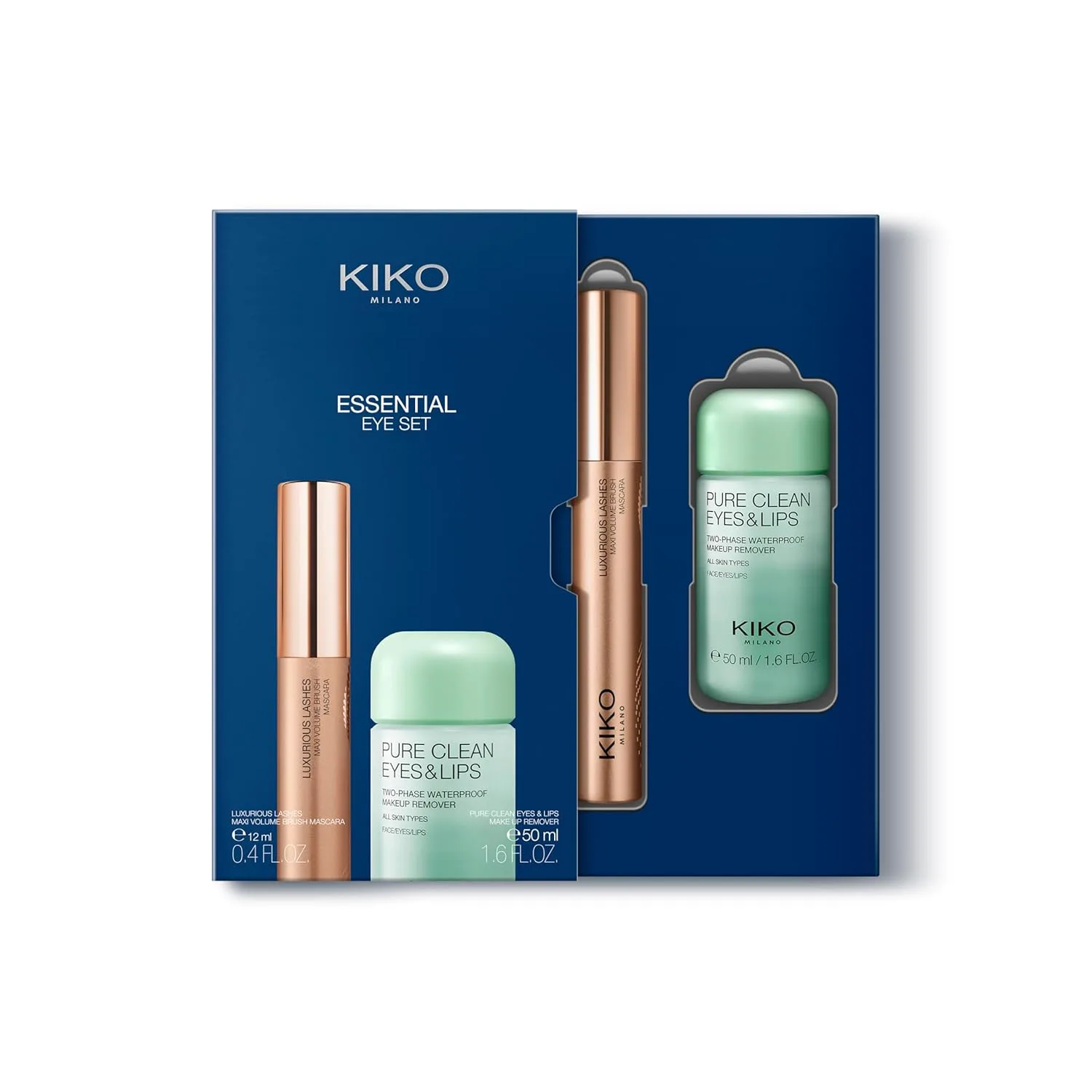 Набор для макияжа глаз KIKO Milano Essential Eye Set | Набор для макияжа: 1 тушь и 1 мини-средство для снятия макияжа, Black — фото 4