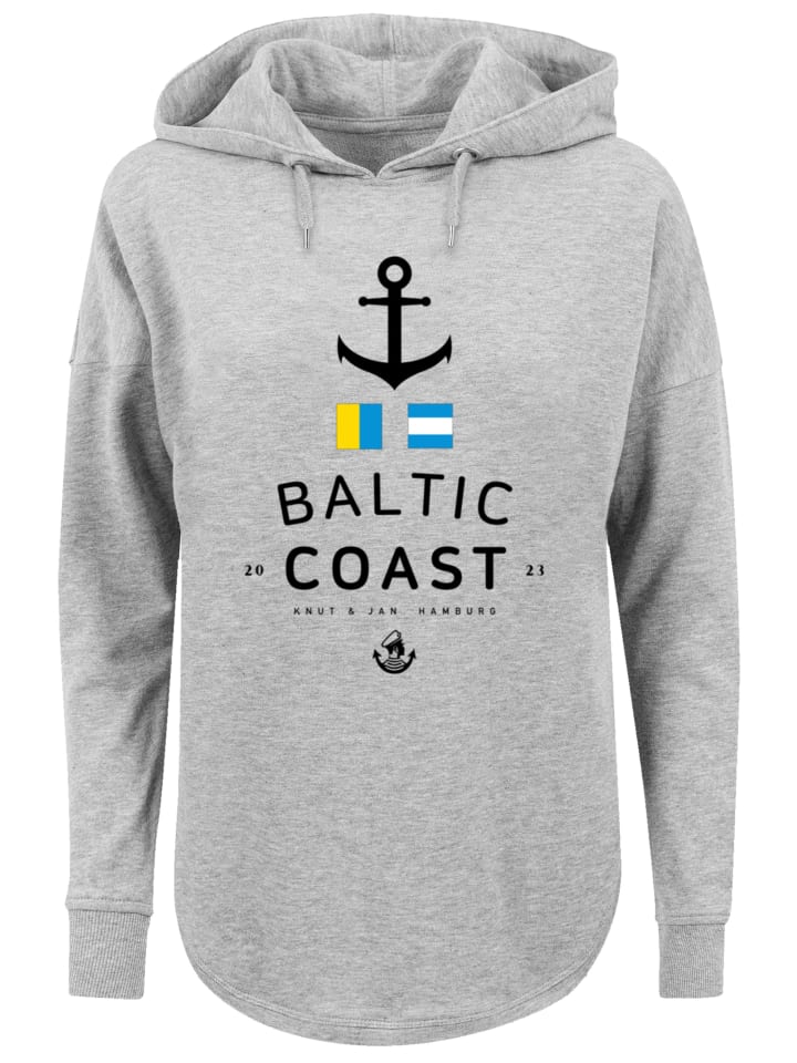 

F4NT4STIC Женская толстовка оверсайз с изображением флагов Балтийского моря, серого цвета