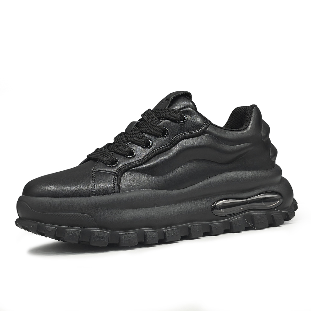 

SENJIALUO Мужские повседневные кроссовки с защитным покрытием, износостойкие, дышащие, противоскользящие, низкие - черные, цвет Black