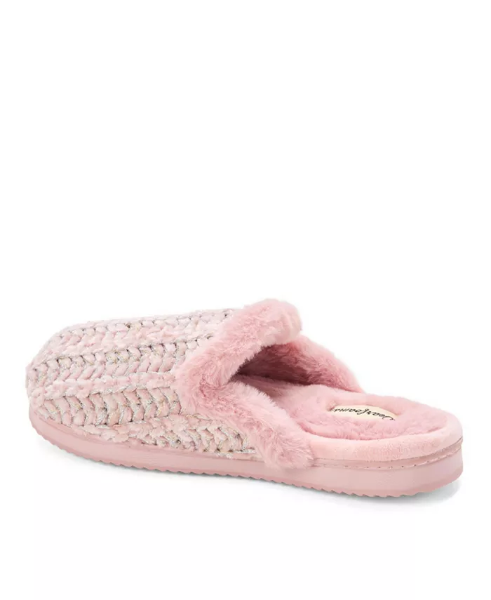 Женские тапочки Paris Chenille с фигурным мыском Dearfoams, розовый — фото 2