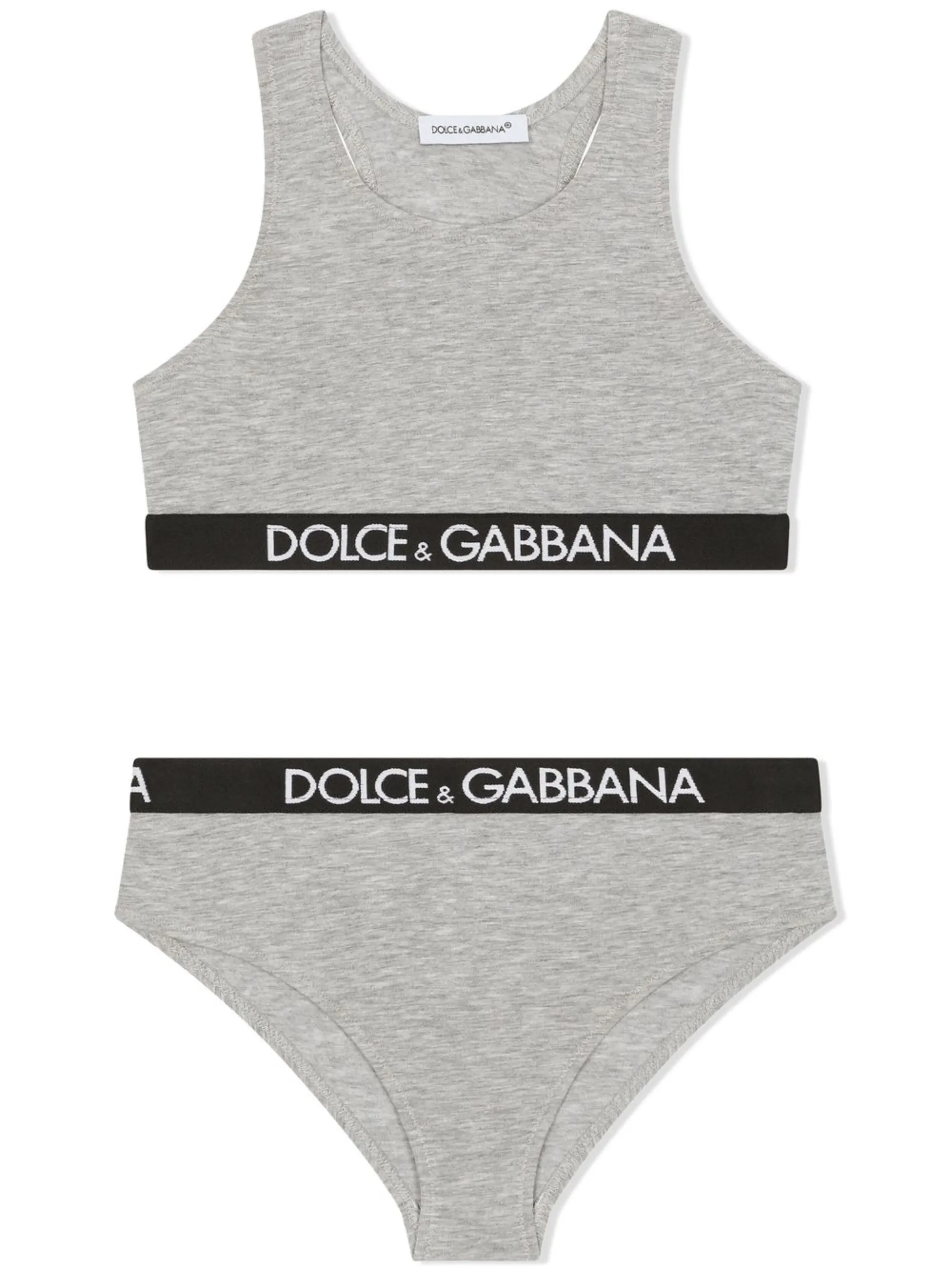 

Комплект нижнего белья с логотипом Dolce & Gabbana Kids, серый