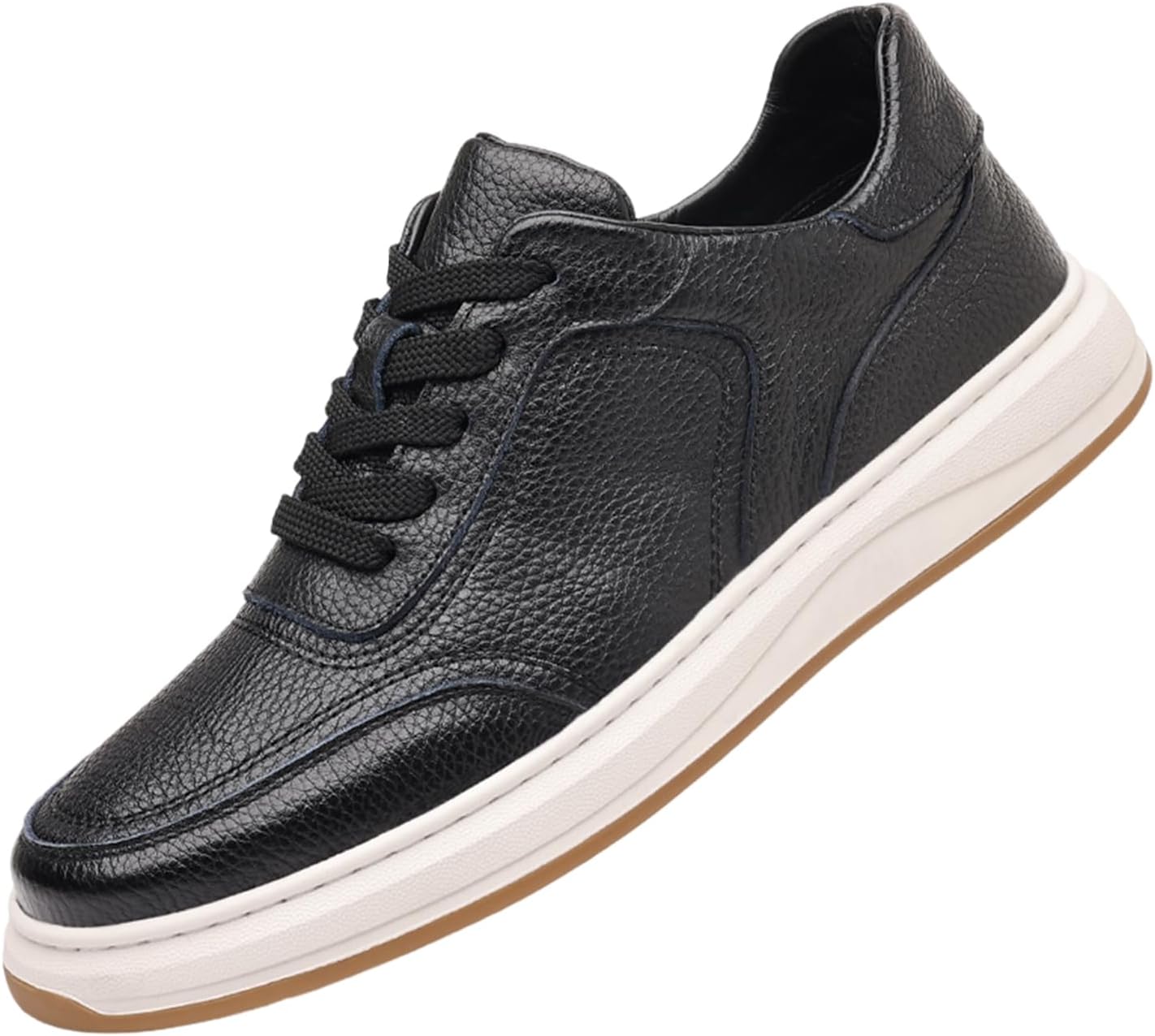 

Мужские модные кроссовки с круглым носком, удобные, с шнуровкой, повседневная обувь для мужчин, деловая, рабочая, для прогулок Generic, черный