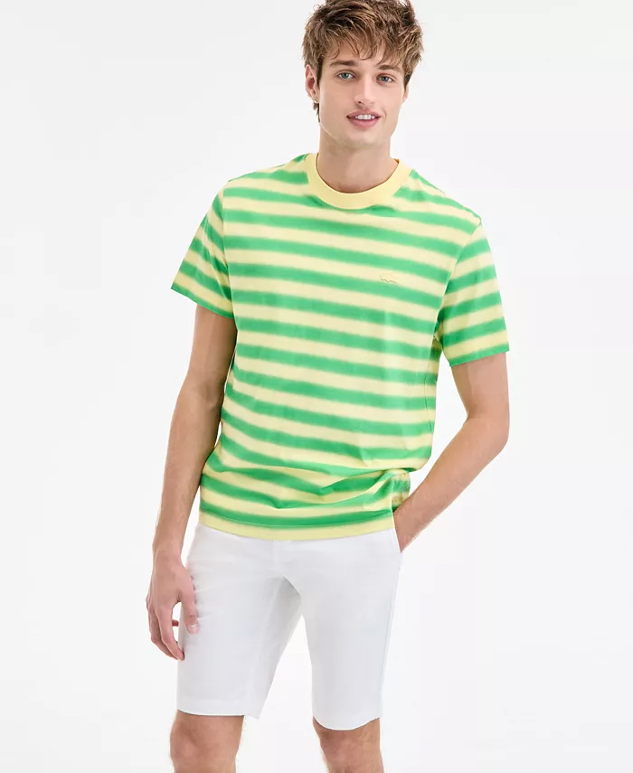 

Мужская классическая футболка в полоску Lacoste, зеленый