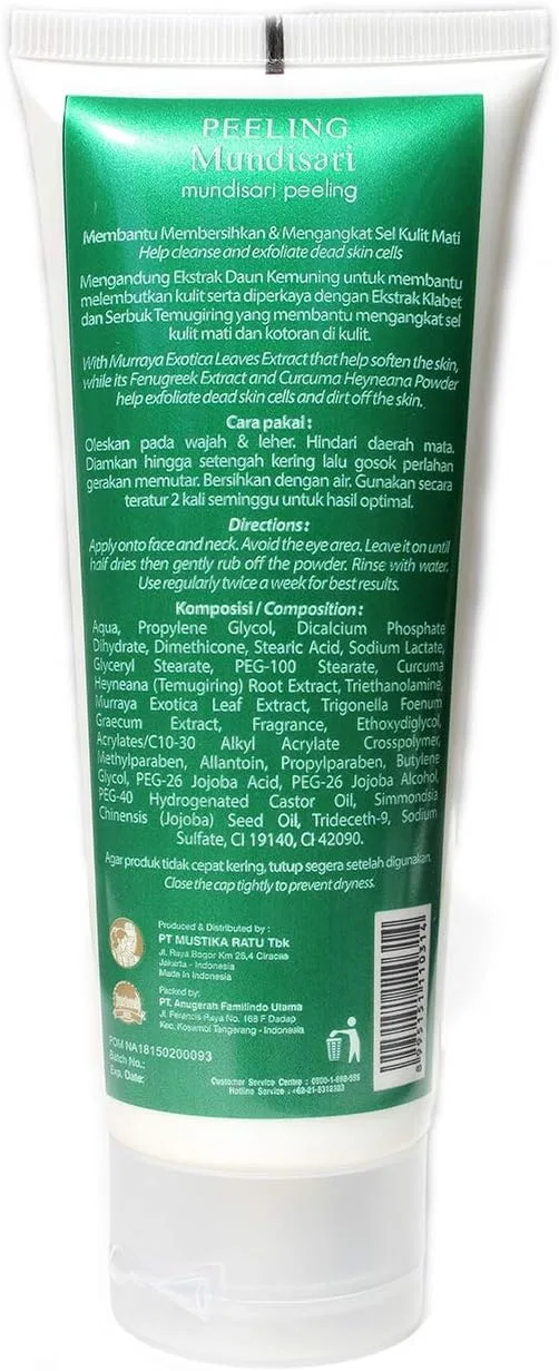 Скраб для лица Mustika Ratu Peeling Cream Mundisari, 125 г