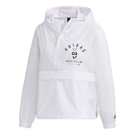 

Куртка панда анорак спортивная куртка белая Adidas, белый