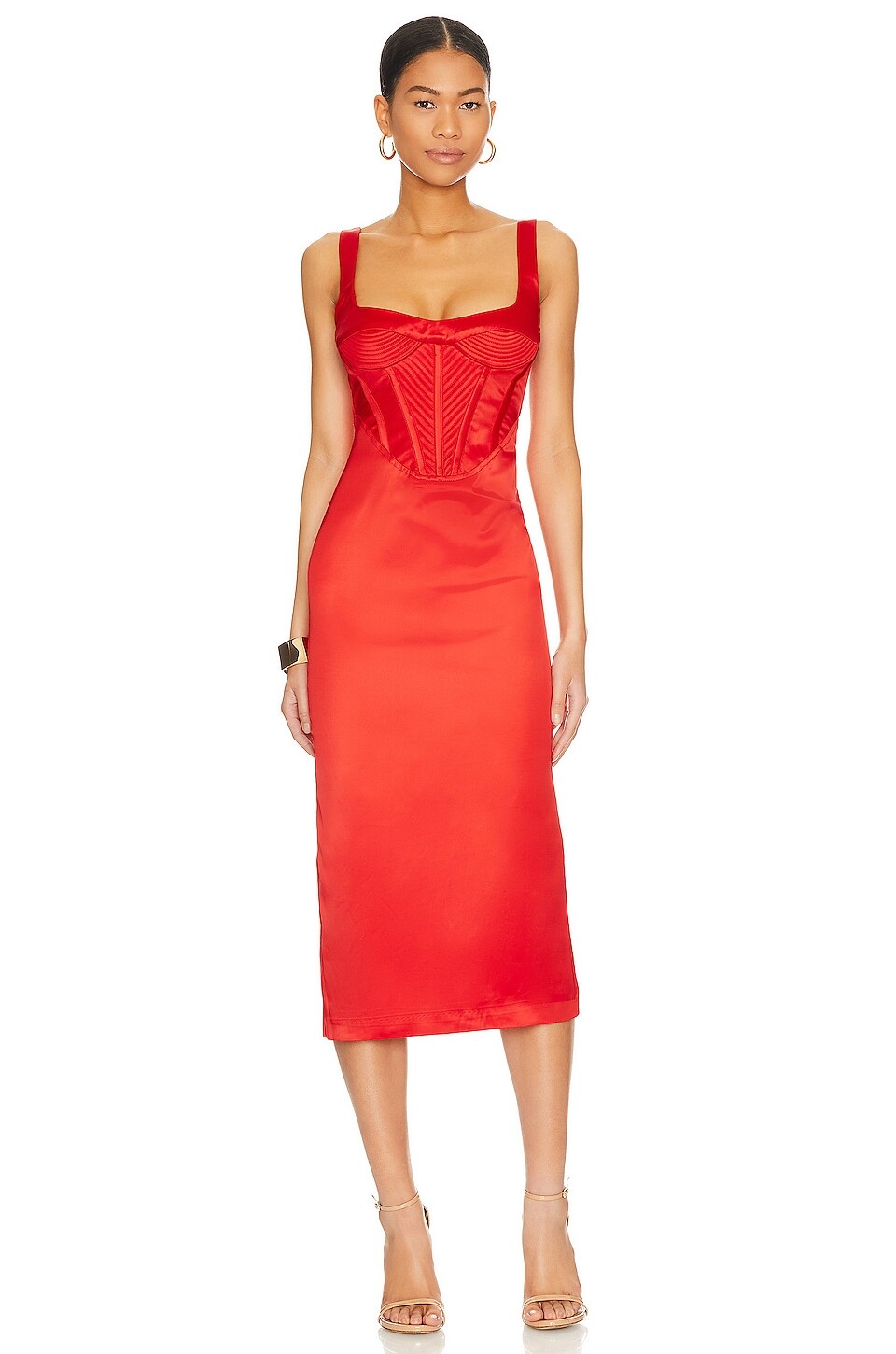 

Платье миди Bardot Elodie, цвет Fire Red