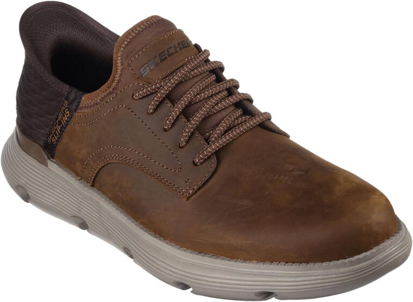 

Мужские кроссовки Skechers Garza Duran с легким надеванием, темно-коричневый