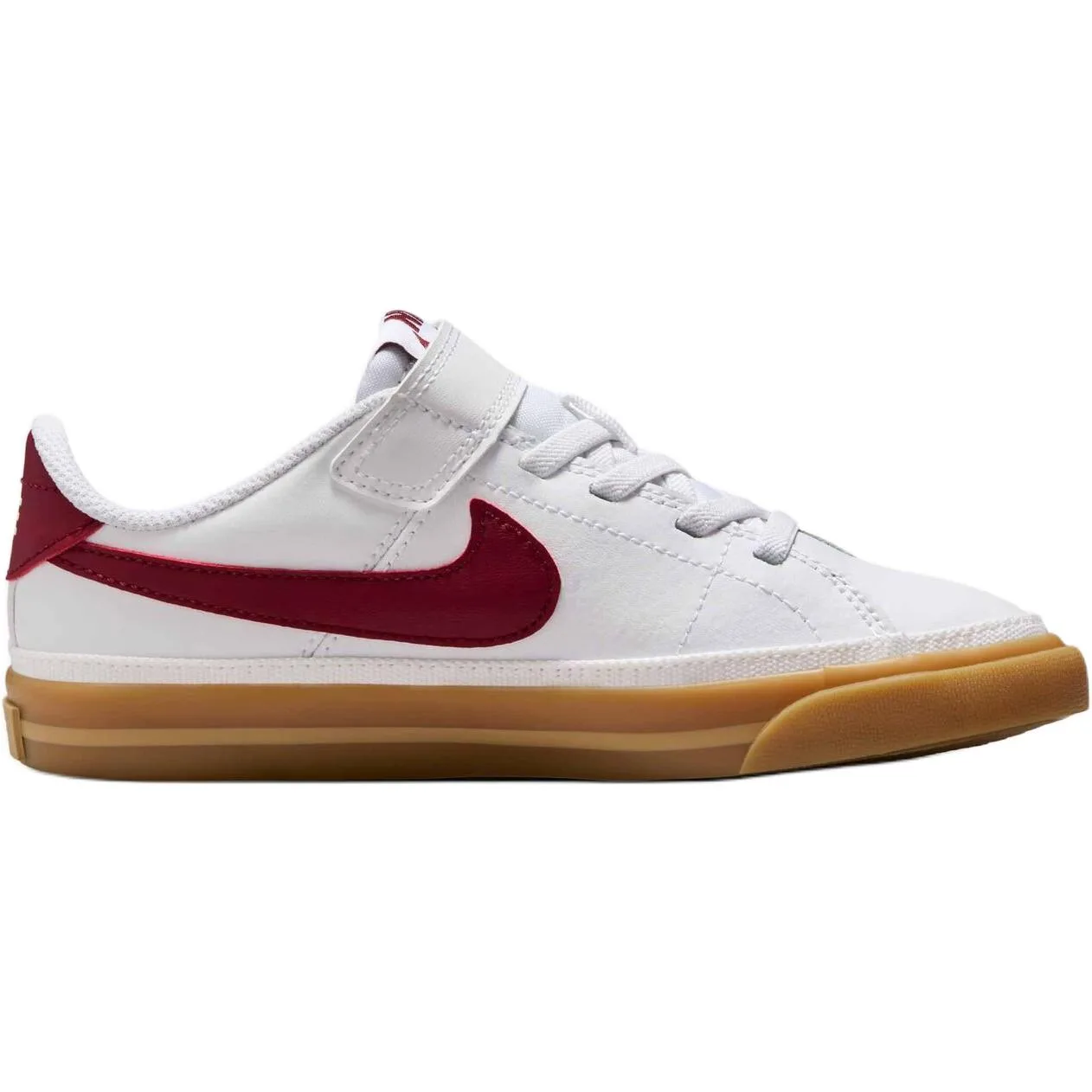 Nike Кроссовки для скейтбординга Court Legacy с устойчивым к истиранию верхом, бело-желто-красные, детские — фото 3