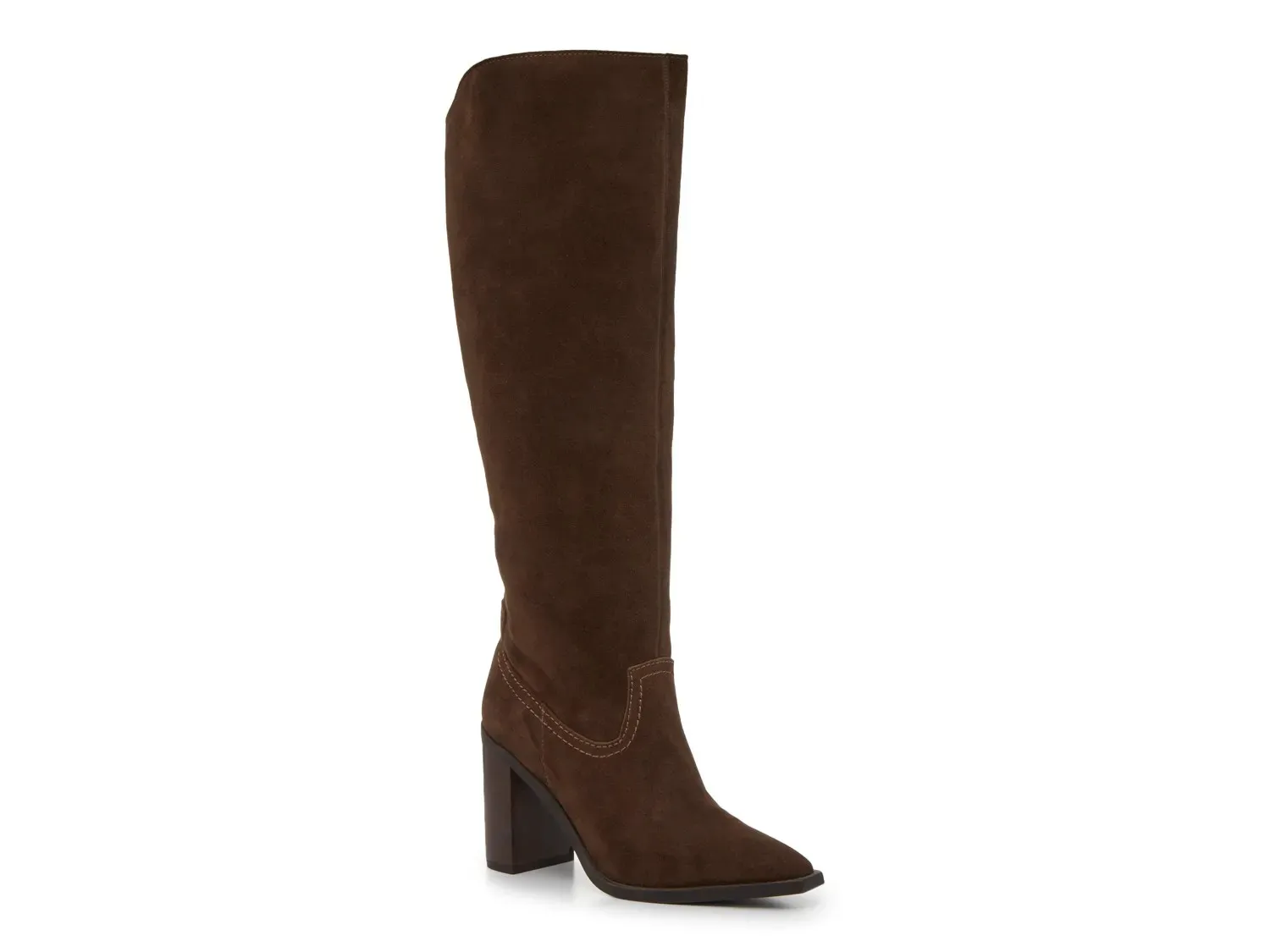Ботинки женские Steve Madden Emmet из замши на каблуке, темно-коричневые