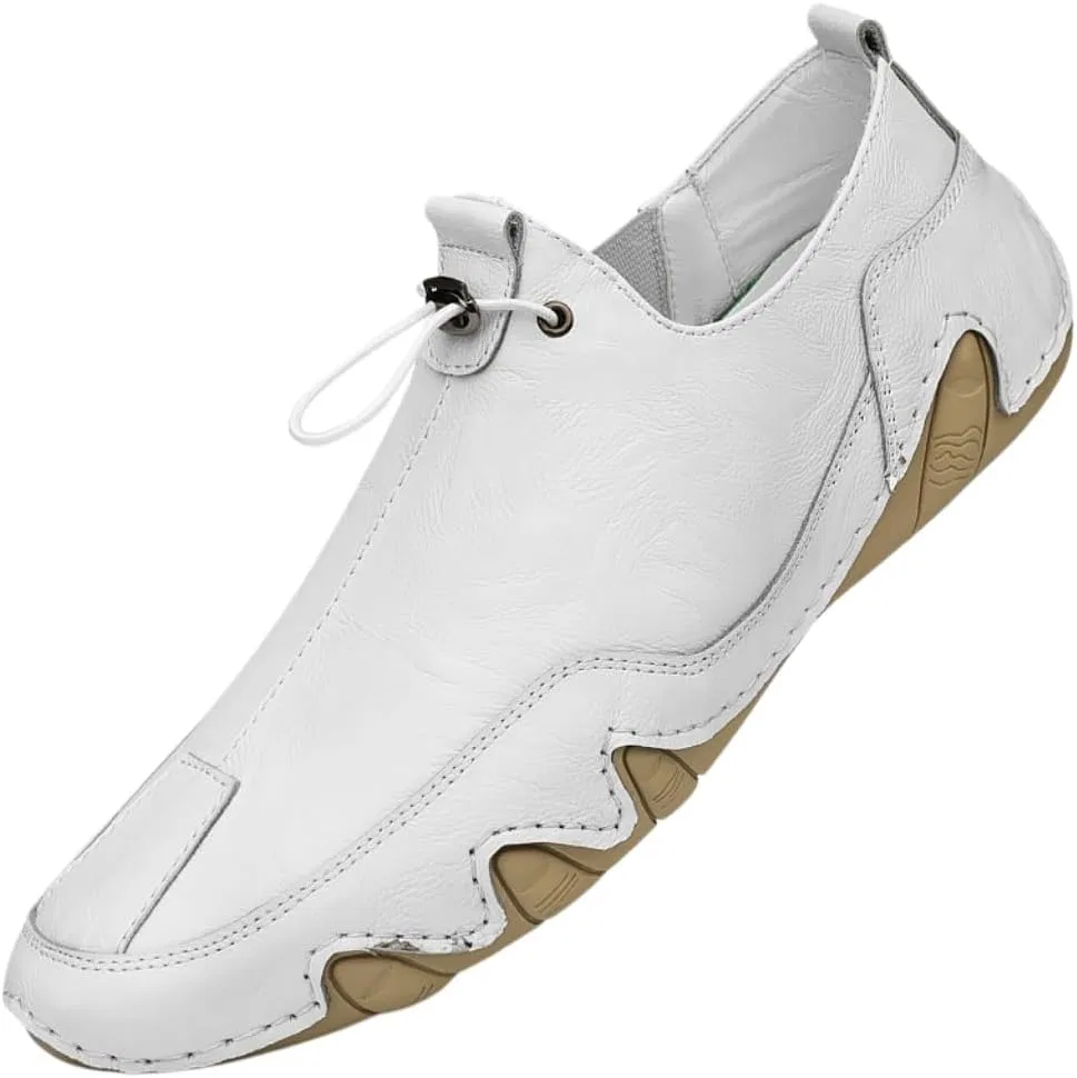 Лоферы мужские кожаные, K2082 White DHUDHUFAN