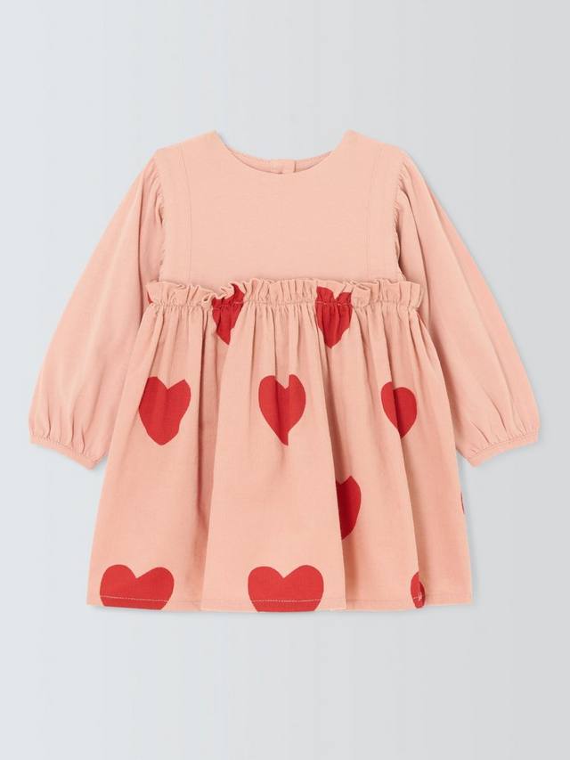 

Детское платье с длинными рукавами из вельвета Baby Hearts John Lewis, Pink