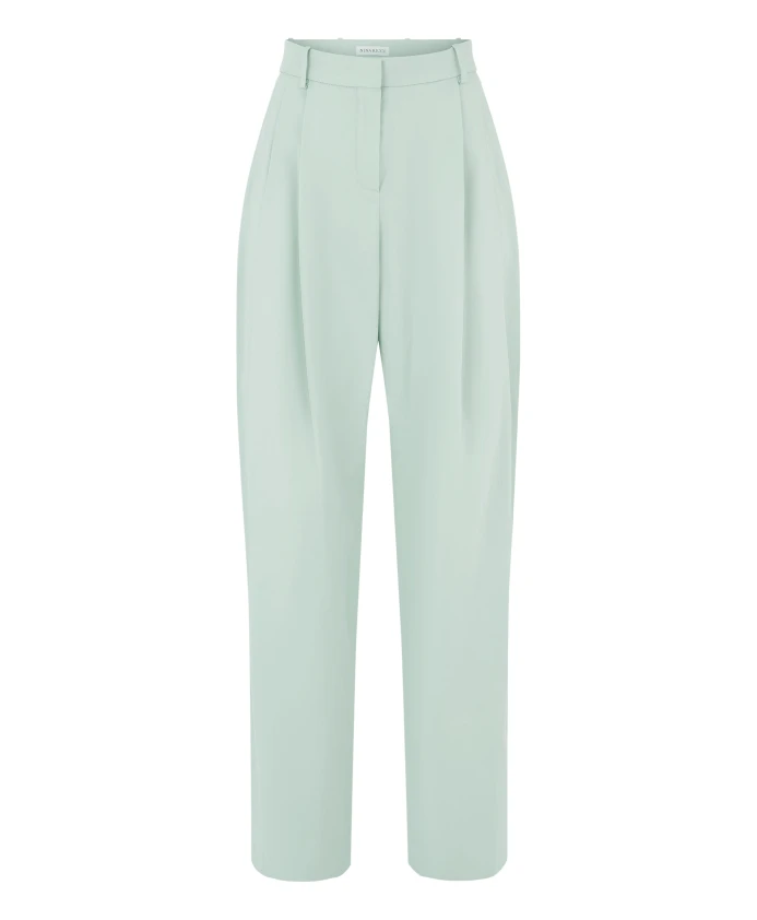 

Широкие брюки со складками Nina Ricci, зеленый