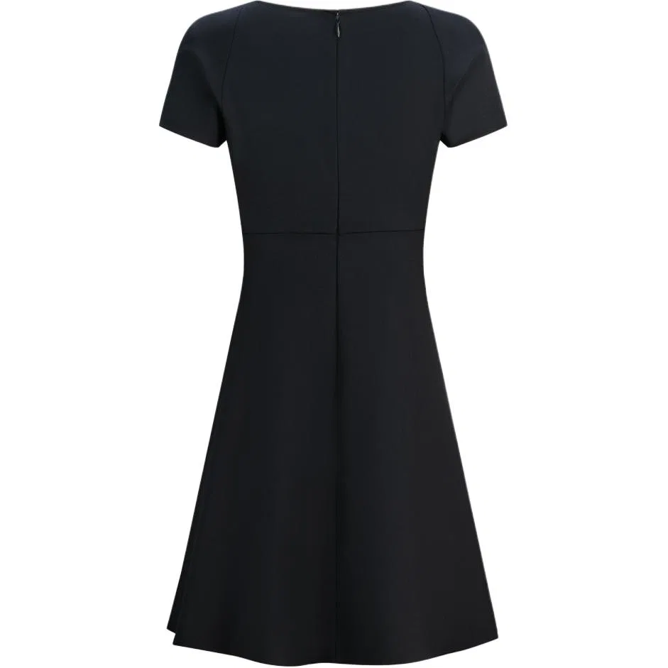 Платье короткое с коротким рукавом Emporio Armani темно-синее — фото 3