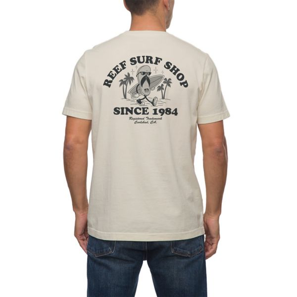 

Мужская футболка с принтом "Сандалии" Reef, бежевый