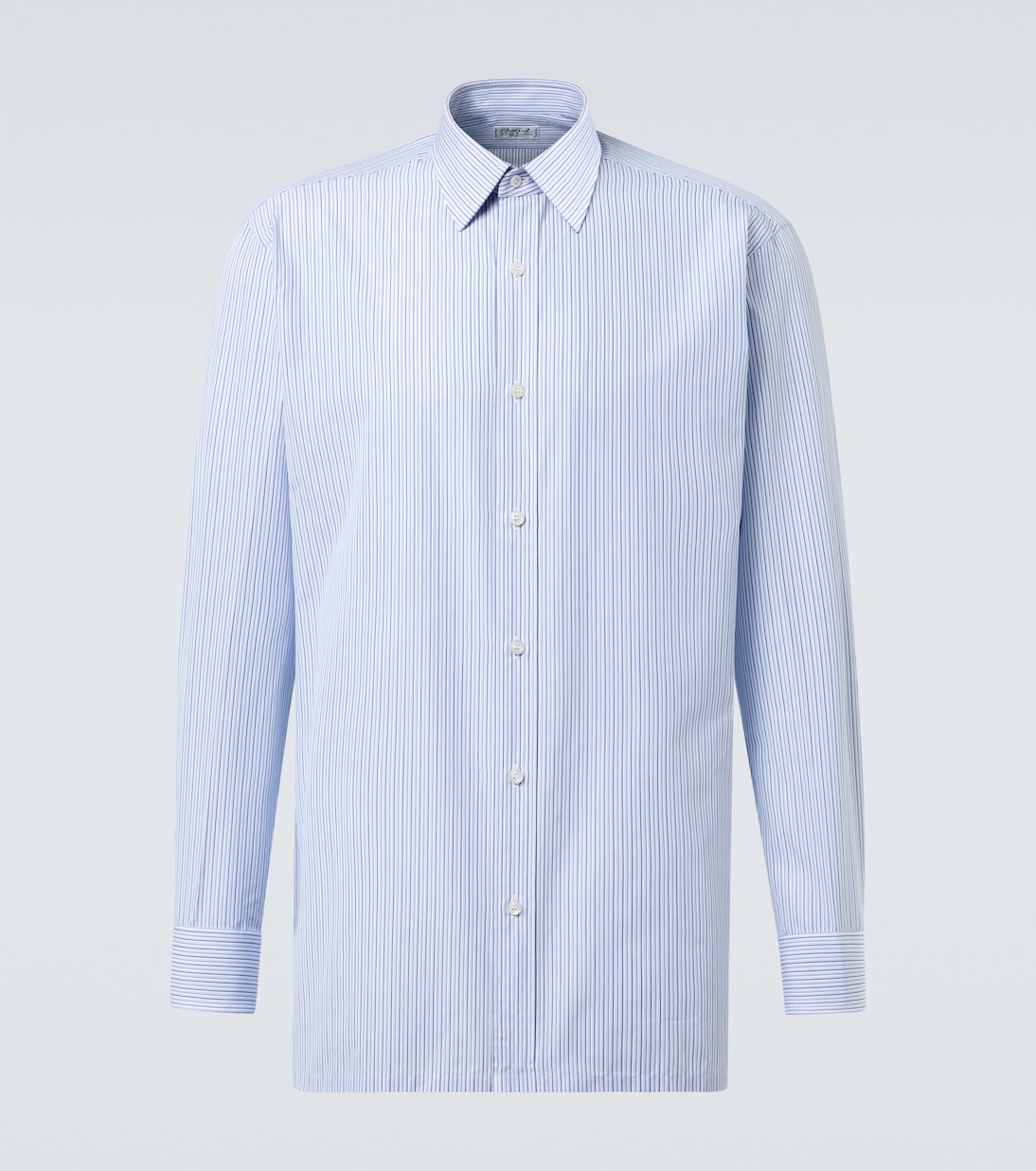 

Полосатая хлопковая поплиновая рубашка Charvet, Blue Stripe
