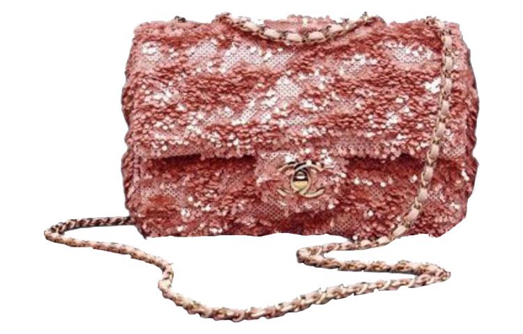 Металлический клатч, Кроссбоди, Мини-сумка через плечо Женская Розовый CHANEL — фото 2