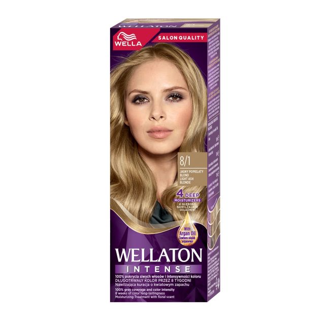 

Тон краска для волос Wella, цвет 8/1 light ash blonde