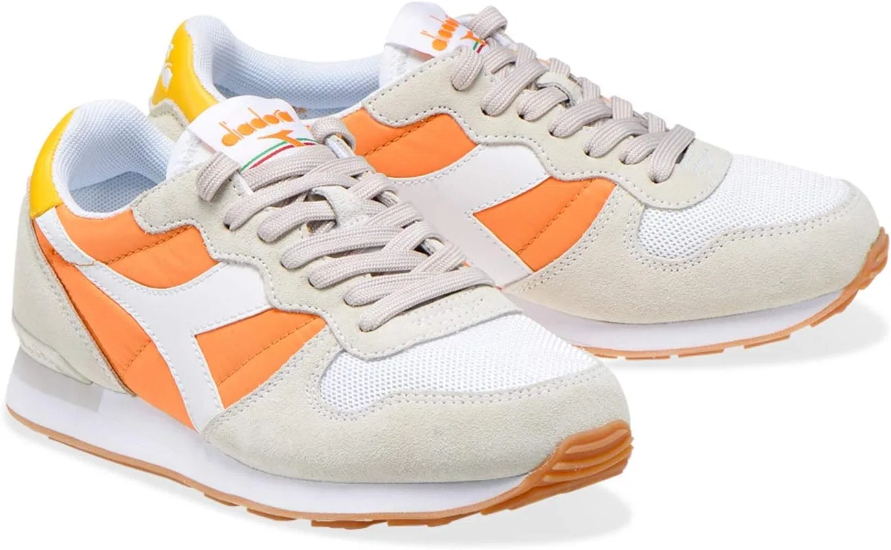 Кроссовки унисекс Diadora Camaro Erwachsene, White, Orange, Yellow — фото 4