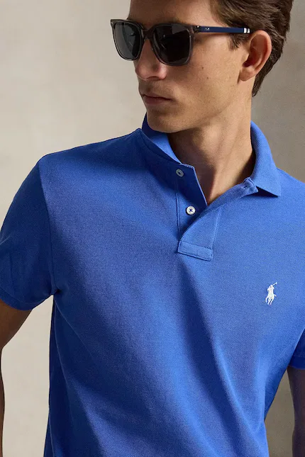 Футболка поло хлопковая Polo Ralph Lauren, синий — фото 4