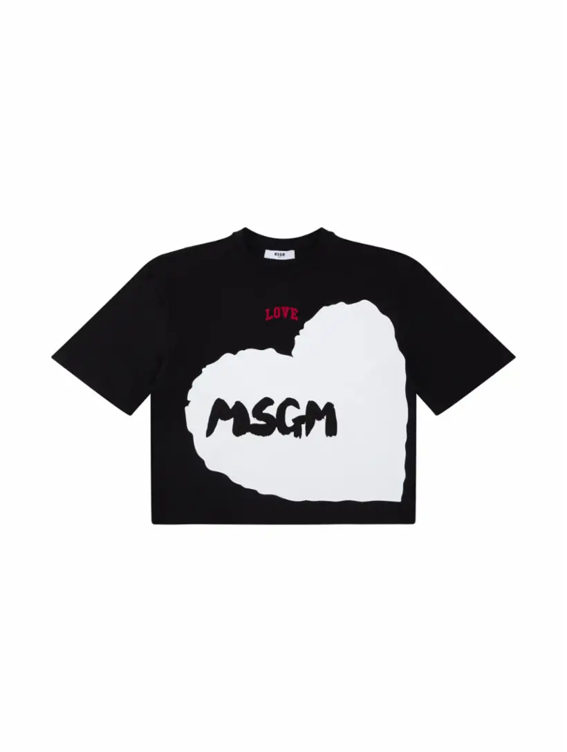 

Хлопковая футболка с логотипом MSGM, черный