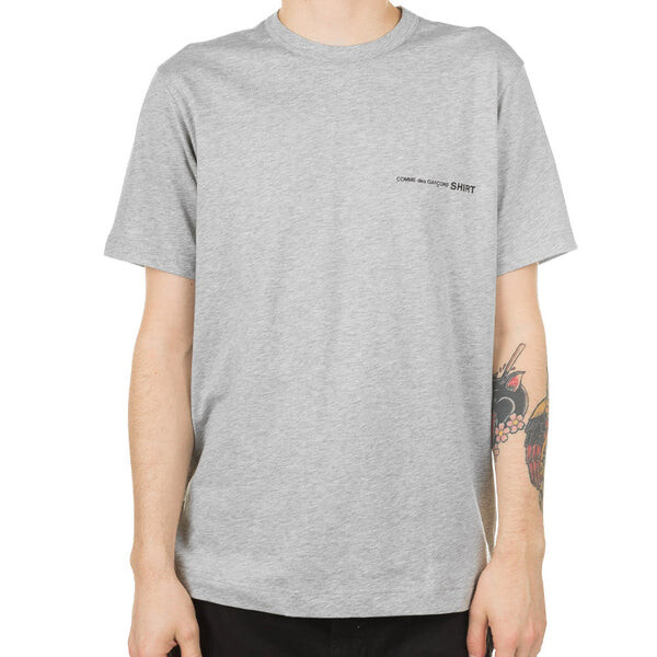 Футболка little logo applique cotton short-sleeve tee 'grey' Comme Des Garcons, серый — фото 3