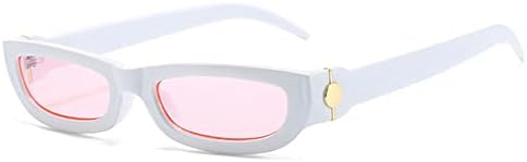 

Женские солнцезащитные очки прямоугольной формы с прозрачными линзами цвета океана, защита от УФ-излучения UV400; мужские солнцезащитные очки в стиле ретро с желейными линзами MTZJH, White Pink