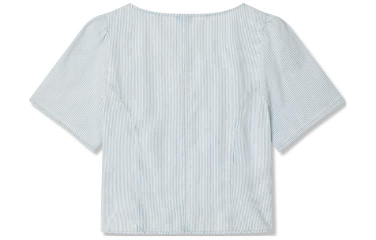 Блуза Pascale в полоску из денима Levis, синий белый stripes — фото 3