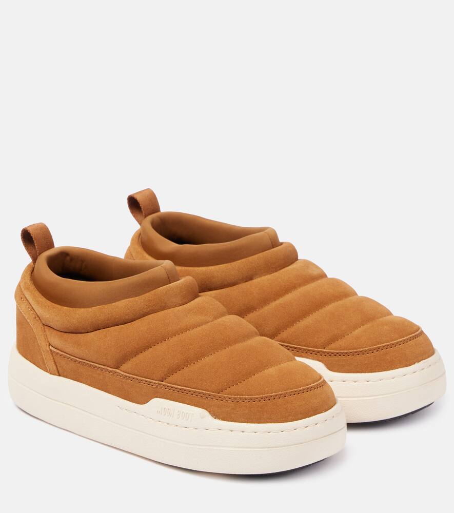 Парк мягкие замшевые слипоны Moon Boot, M008 Cognac