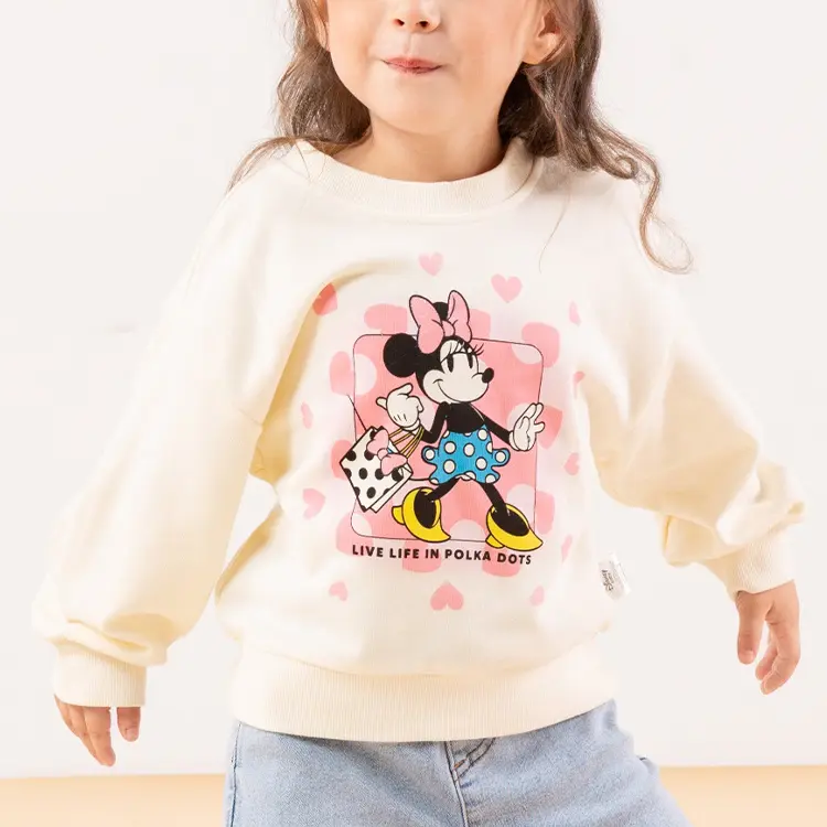 Disney Толстовка Minnie Series Apricot White для детей 3-7 лет — фото 4