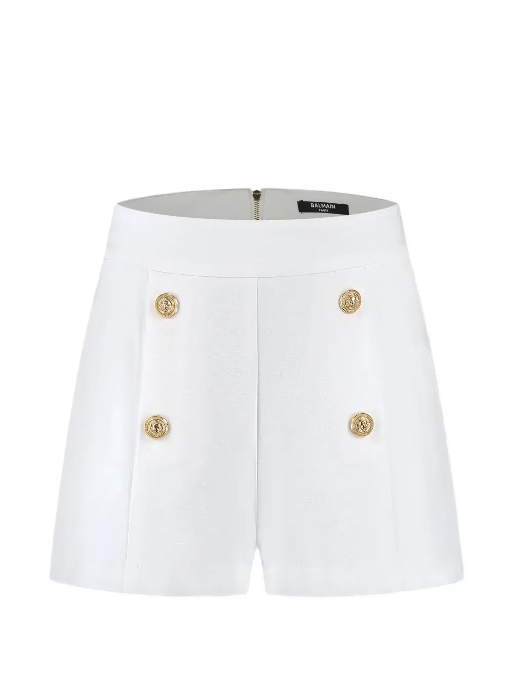 Шорты с отделкой пуговицами Balmain Kids, белый