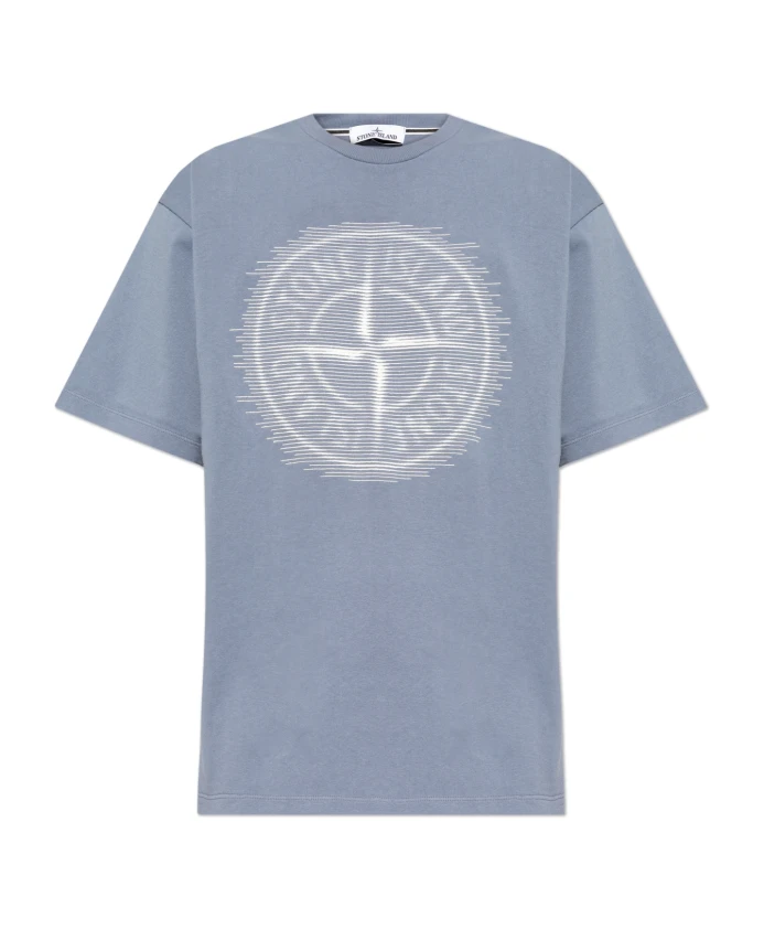 

Футболка с принтом Stone Island, синий