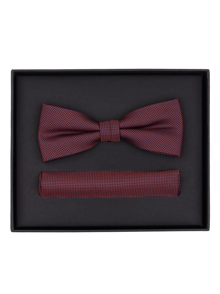 

Venti Галстук-бабочка и нагрудный платок темно-оранжевого цвета